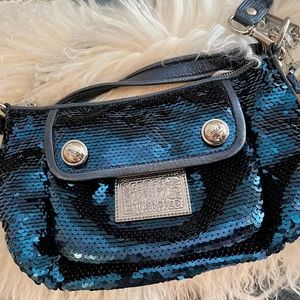 Coach - Blue Sequined Purse